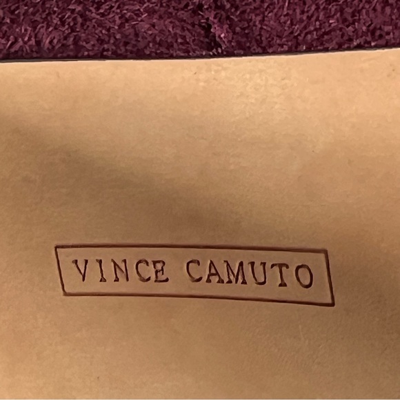 VINCE CAMUTO TAPLEY Burgundy Thigh High Block Heel Long Boots - Picture 13 of 14